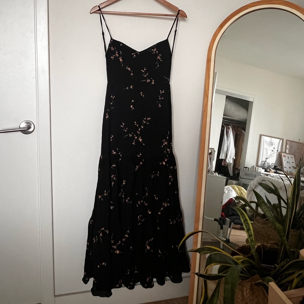 Reformation Black Floral Maxi Dress - Picture 6 of 8